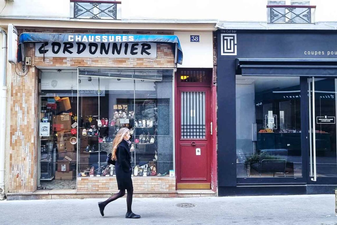 Parigi, vecchia bottega di calzolaio in Rue Daguerre