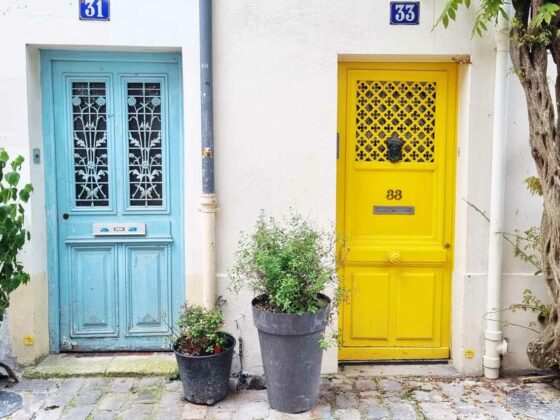 Parigi, Rue des Thermopyles, dettaglio porte colorate