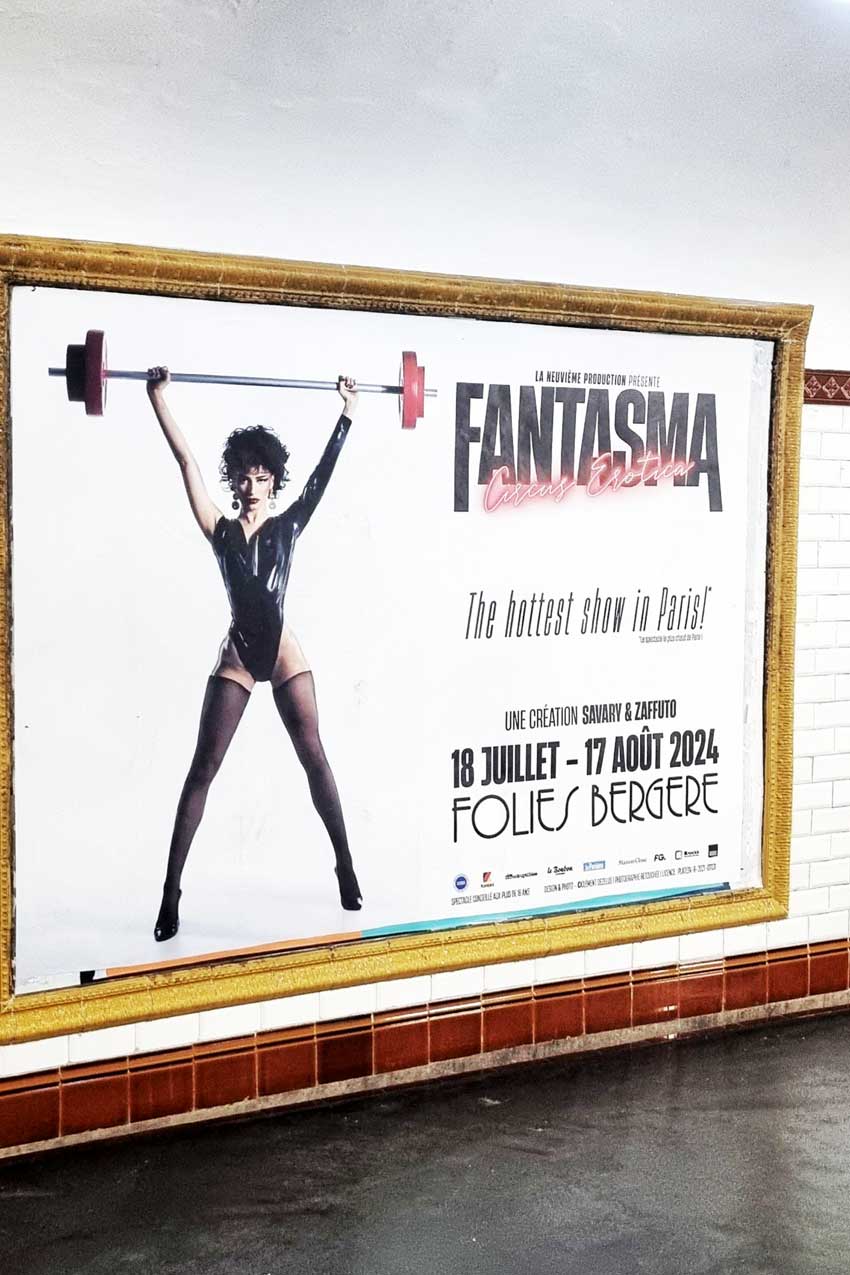 Métro Paris, affiche Fantasma 2024