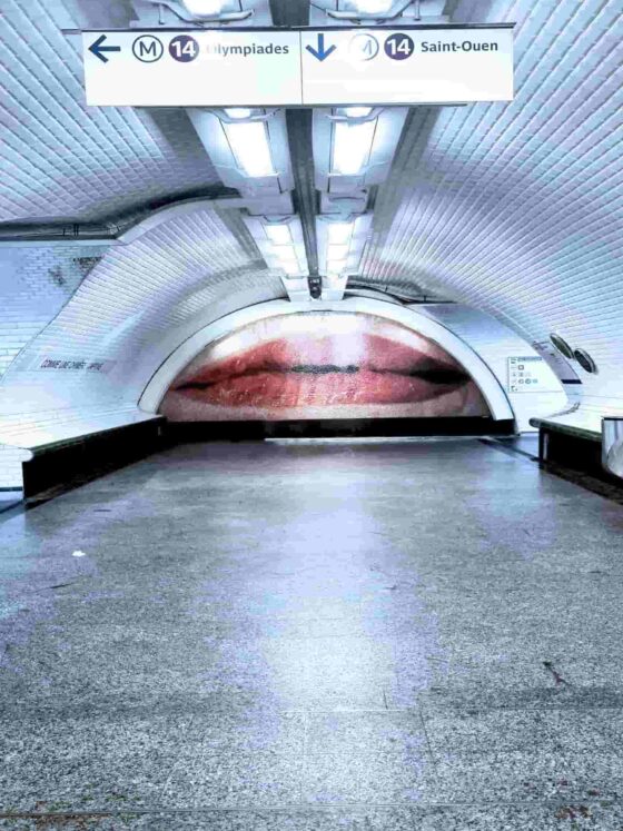 mosaico nei corridoi della metropolitana a Parigi