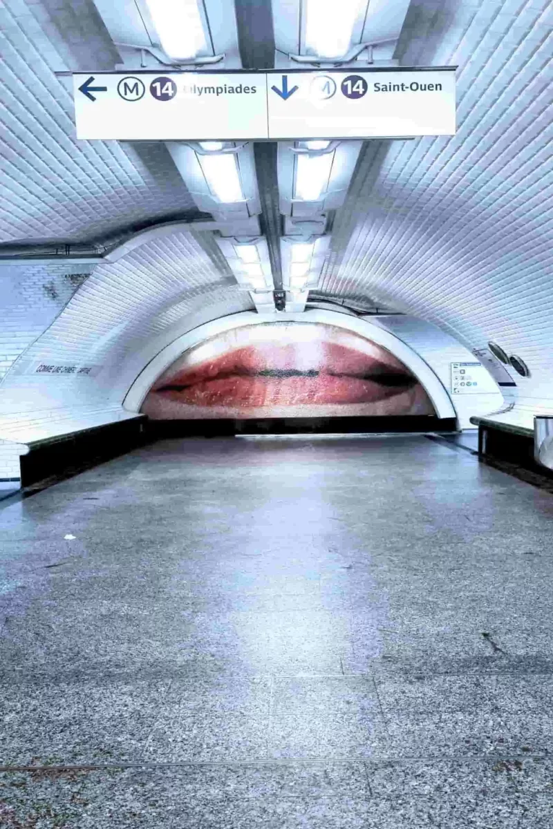 mosaico nei corridoi della metropolitana a Parigi