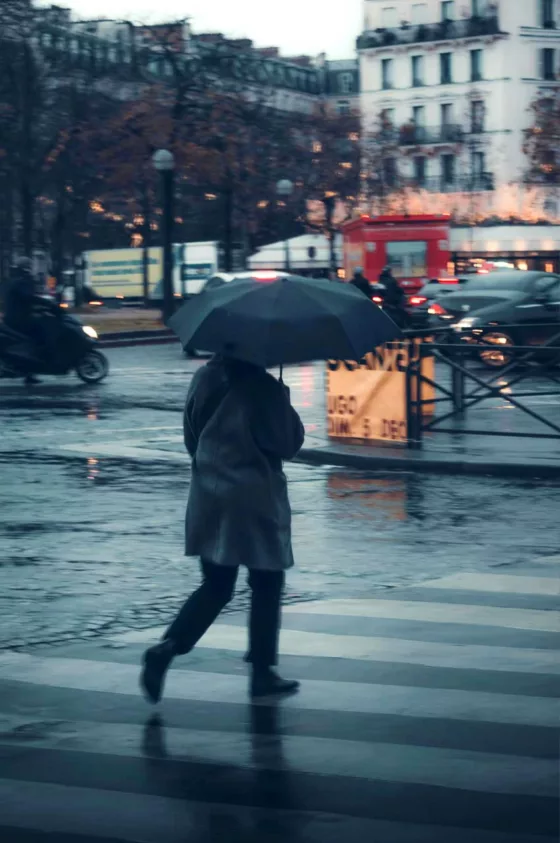 Parigi con la pioggia