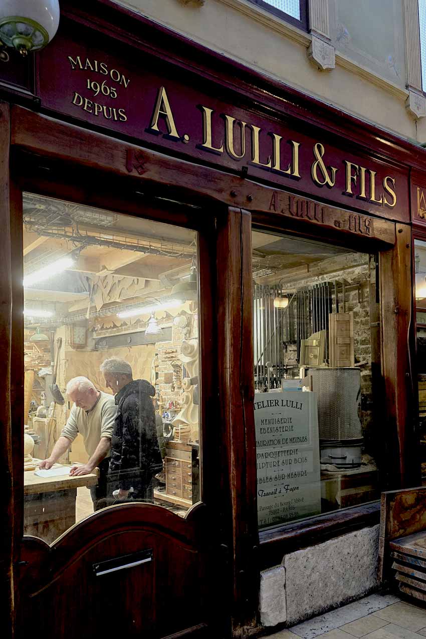 Parigi, passage Bourg l'Abbé, Lulli & Fils
