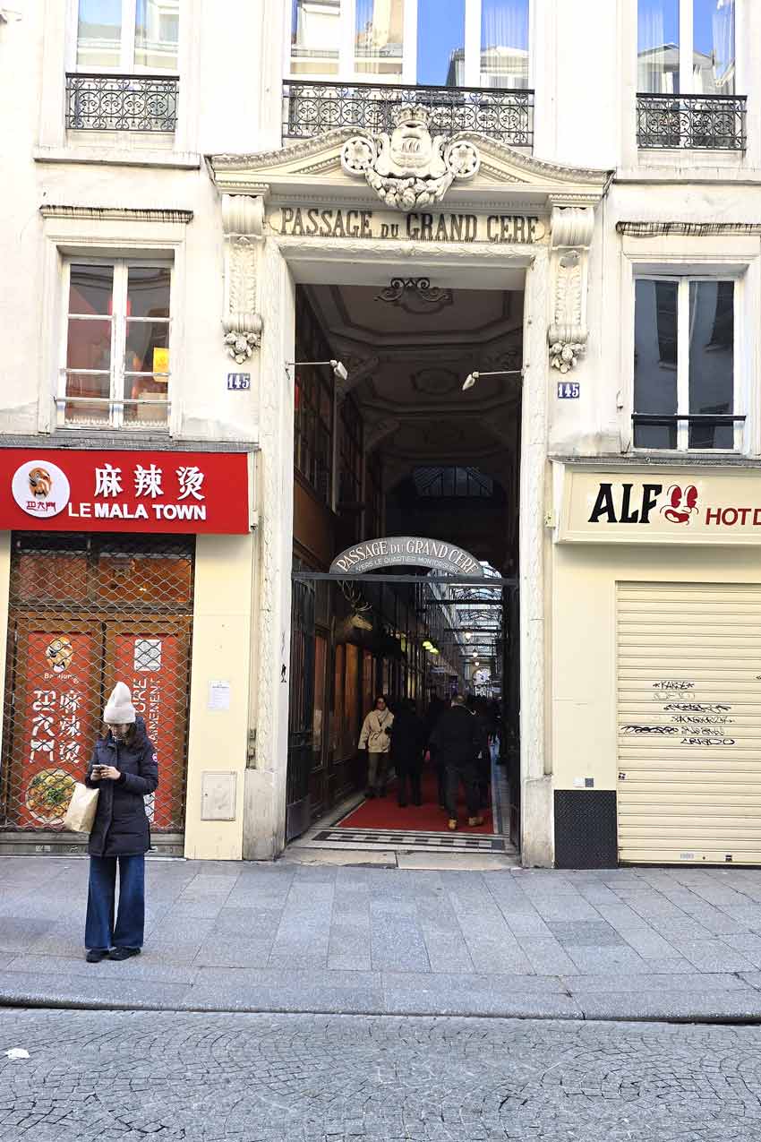 Passage du Grand Cerf, ingresso dalla rue Saint Denis