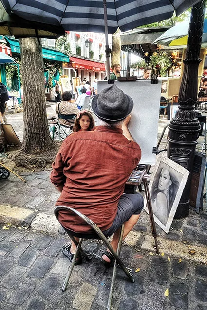 Montmartre, pittore sulla place du Tertre