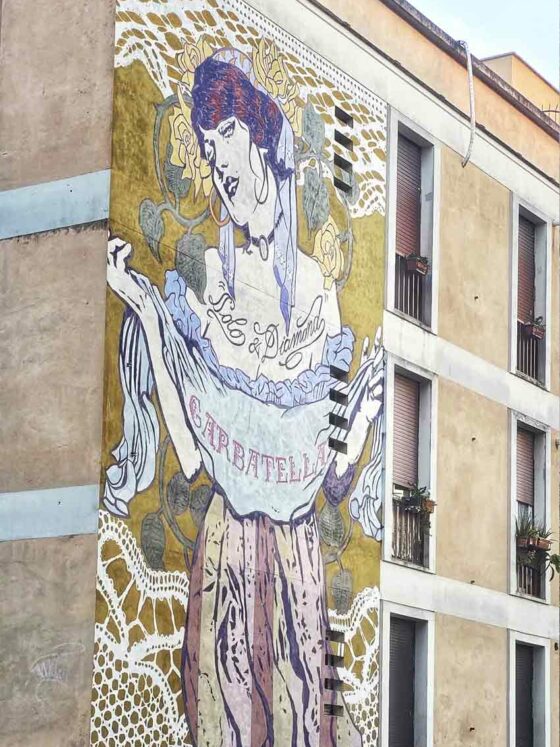 Roma, Garbatella, street art a Piazza Damiano Sauli